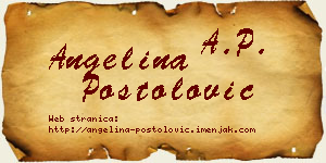 Angelina Postolović vizit kartica